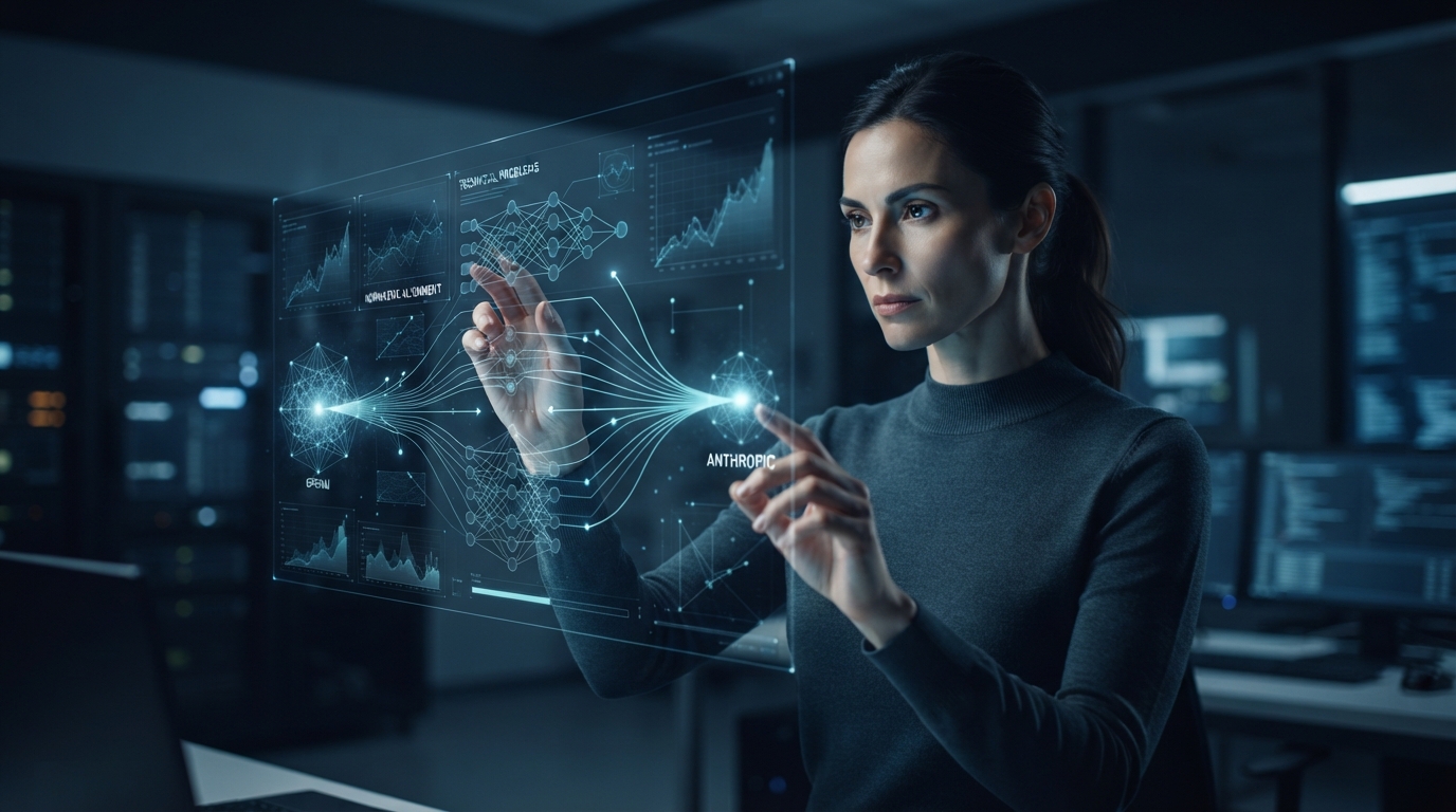 Editorial illustration for AI Alignment, Explained: The Technical and Normative Problems—and How OpenAI and Anthropic Are Tackling Them
