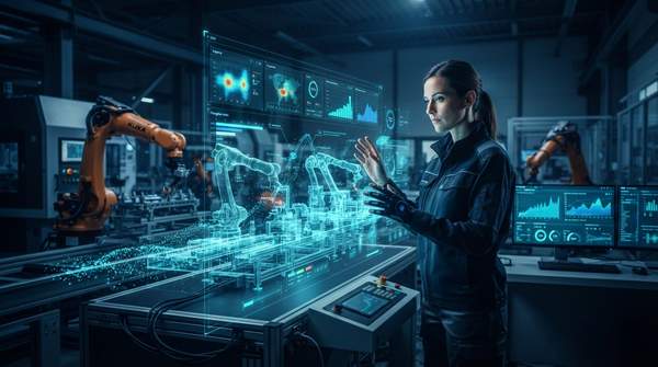 Editorial illustration for AI Digital Twins in Manufacturing: How They Work, What Blocks Them, and How to Know If You're Ready